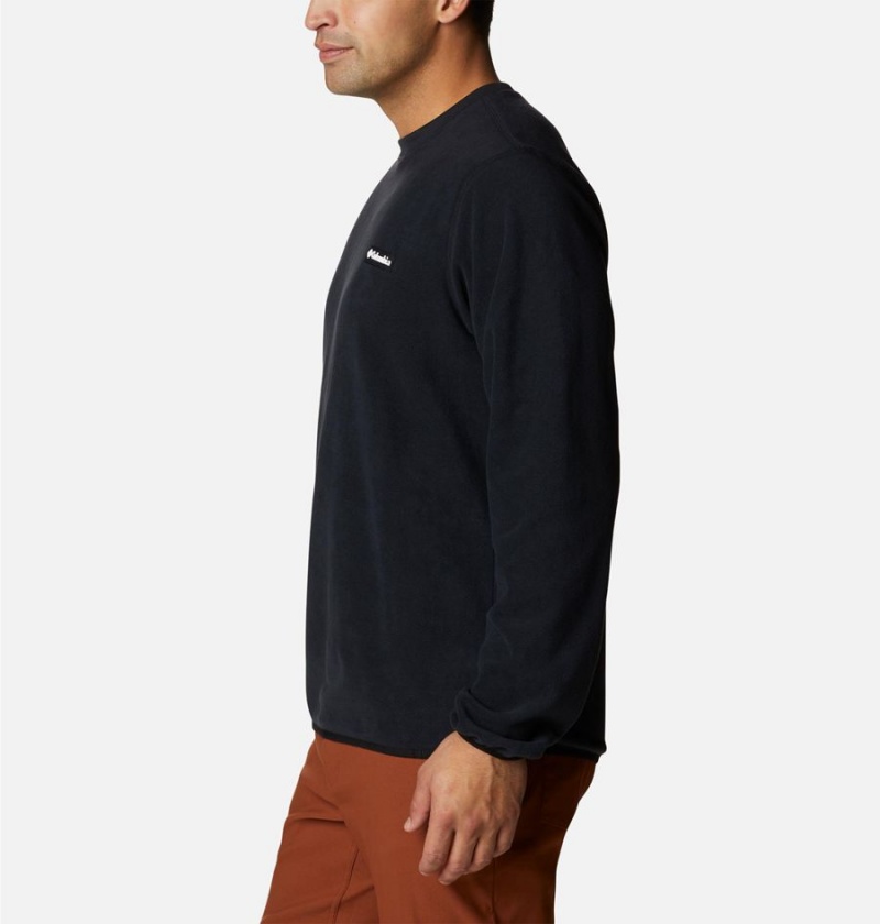 Black Men's Columbia Haven Hills Fleece Crew Pullover | AGLKR-7142