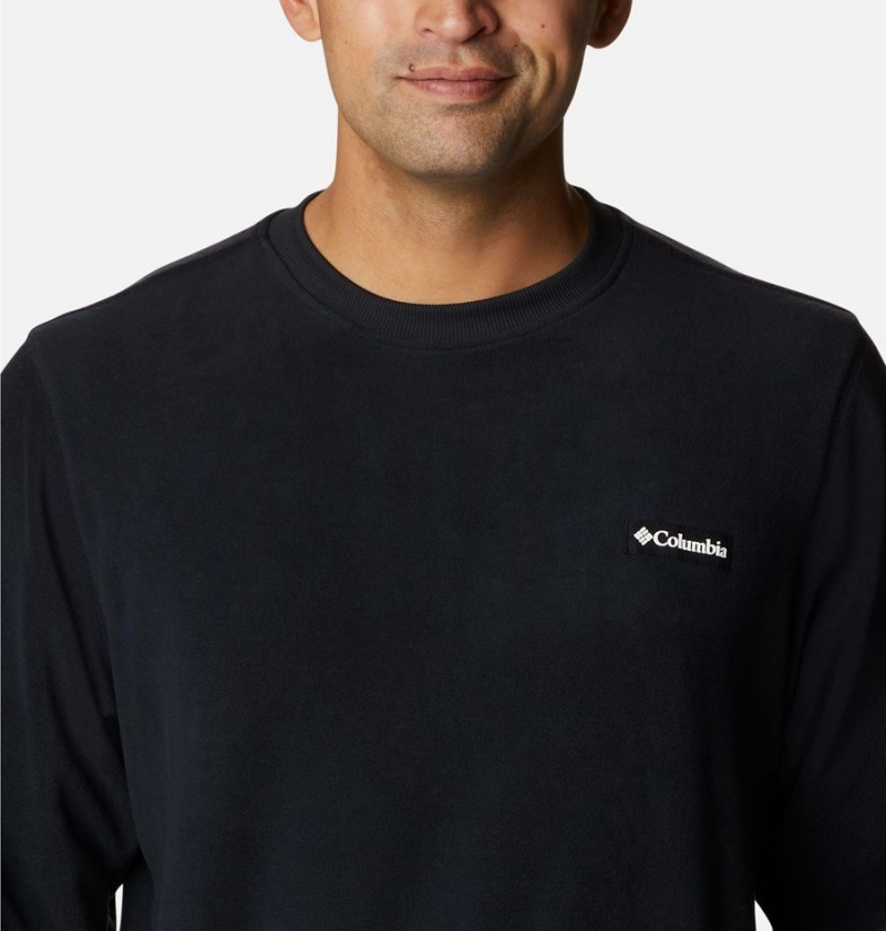 Black Men's Columbia Haven Hills Fleece Crew Pullover | AGLKR-7142