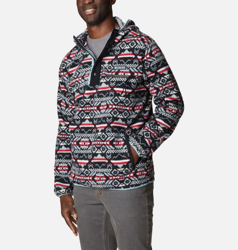 Black Men's Columbia Helvetia Sherpa Fleece Hoodie | BKSWN-3650