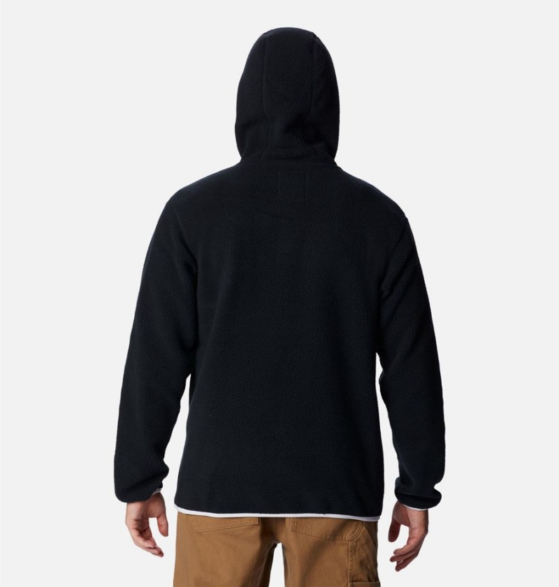 Black Men's Columbia Helvetia Sherpa Fleece Hoodie | BMEPC-7510