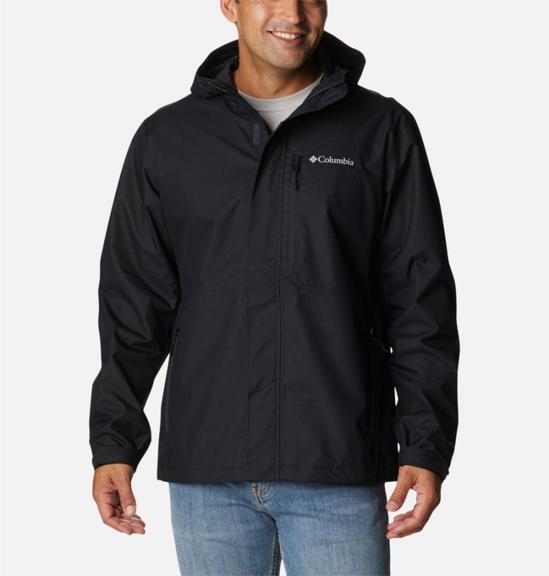 Black Men\'s Columbia Hikebound Rain Jacket | TKNUX-5214