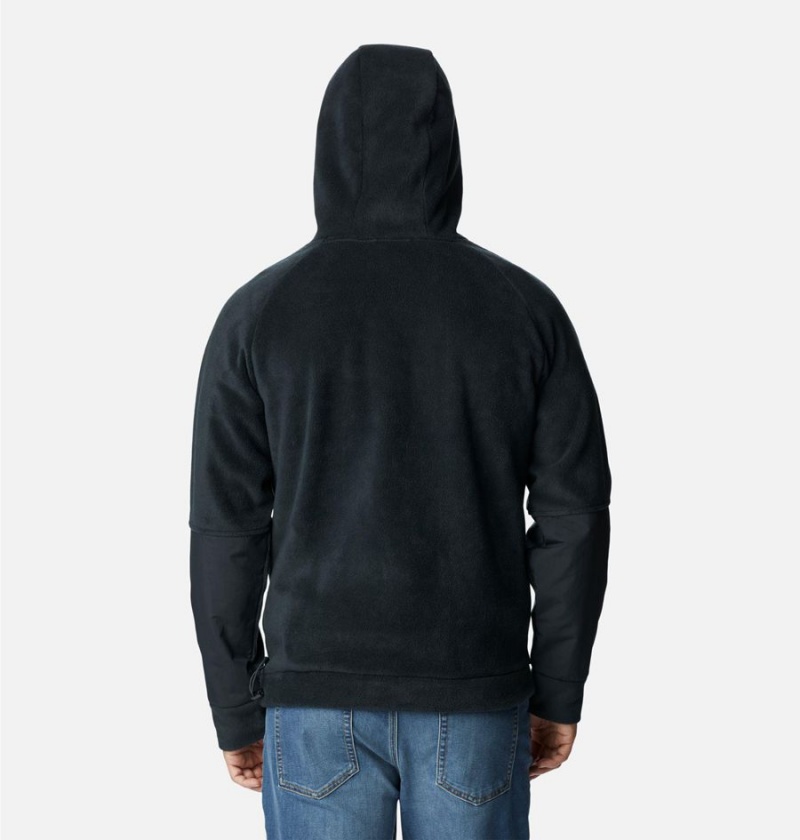 Black Men's Columbia Hunterdon Fleece Hoodie | BKZEM-8142