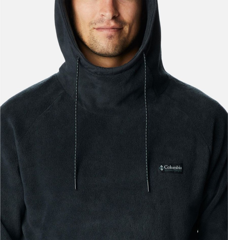 Black Men's Columbia Hunterdon Fleece Hoodie | BKZEM-8142