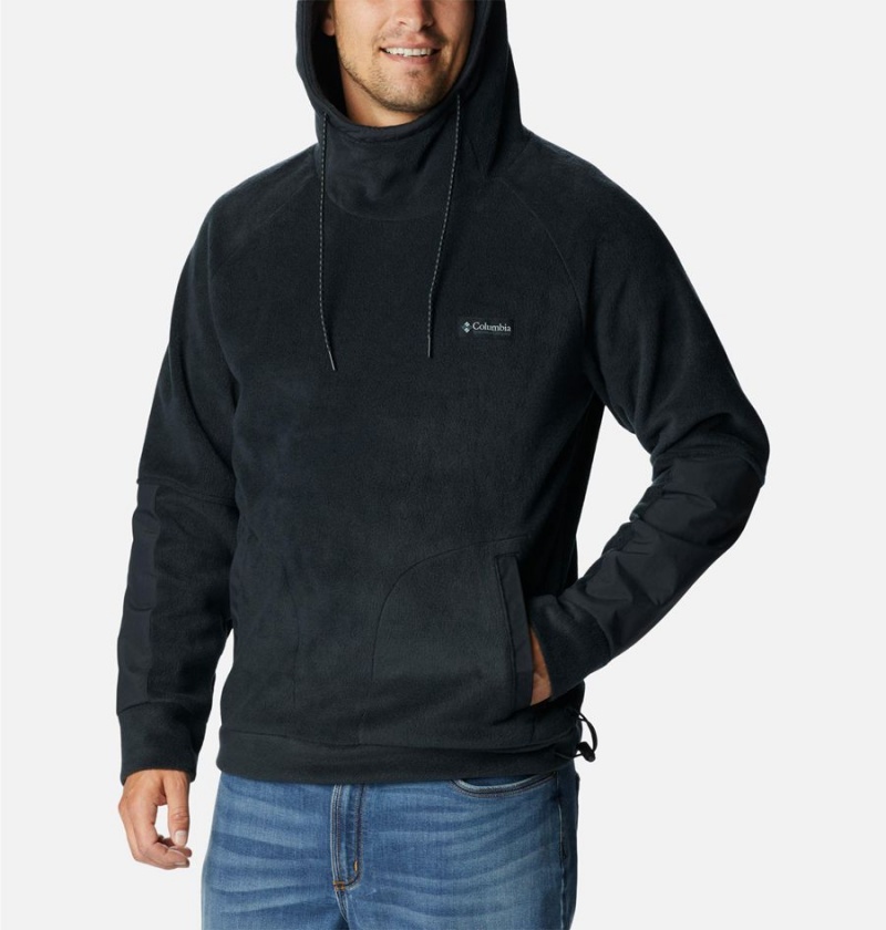 Black Men's Columbia Hunterdon Fleece Hoodie | BKZEM-8142