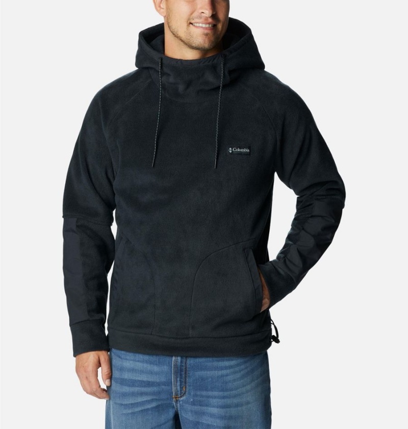 Black Men\'s Columbia Hunterdon Fleece Hoodie | BKZEM-8142