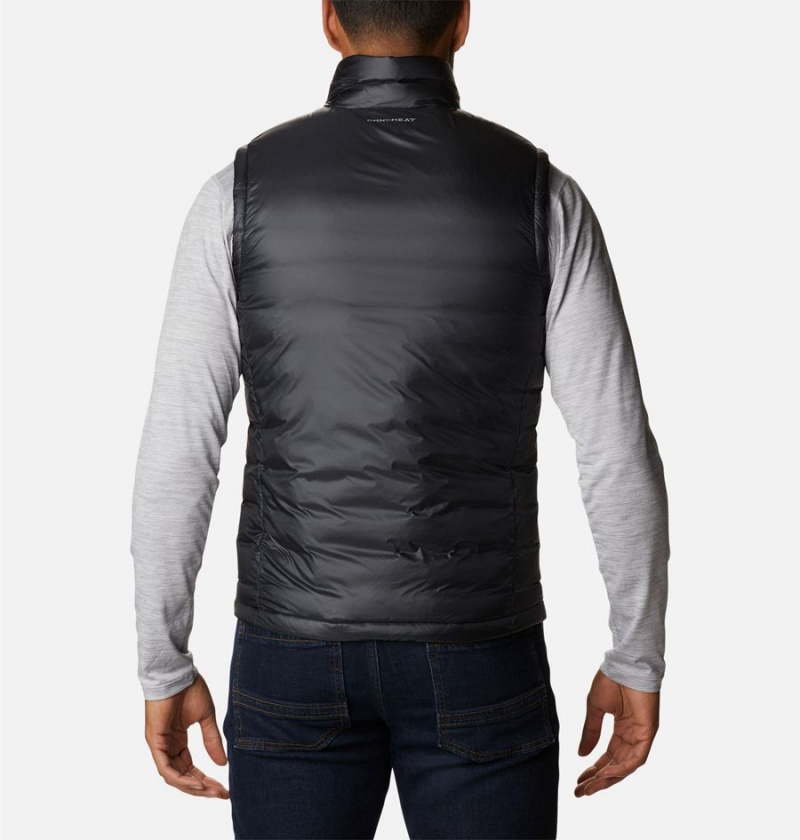 Black Men's Columbia Infinity Summit Omni Heat Infinity Double Wall Down Vest | OEAYJ-8625