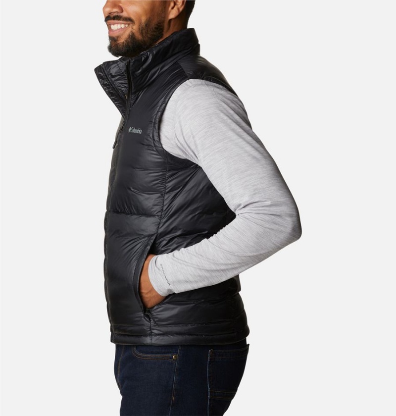 Black Men's Columbia Infinity Summit Omni Heat Infinity Double Wall Down Vest | OEAYJ-8625