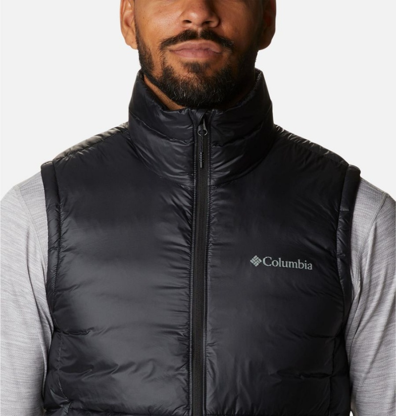 Black Men's Columbia Infinity Summit Omni Heat Infinity Double Wall Down Vest | OEAYJ-8625