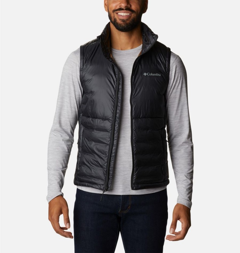 Black Men's Columbia Infinity Summit Omni Heat Infinity Double Wall Down Vest | OEAYJ-8625