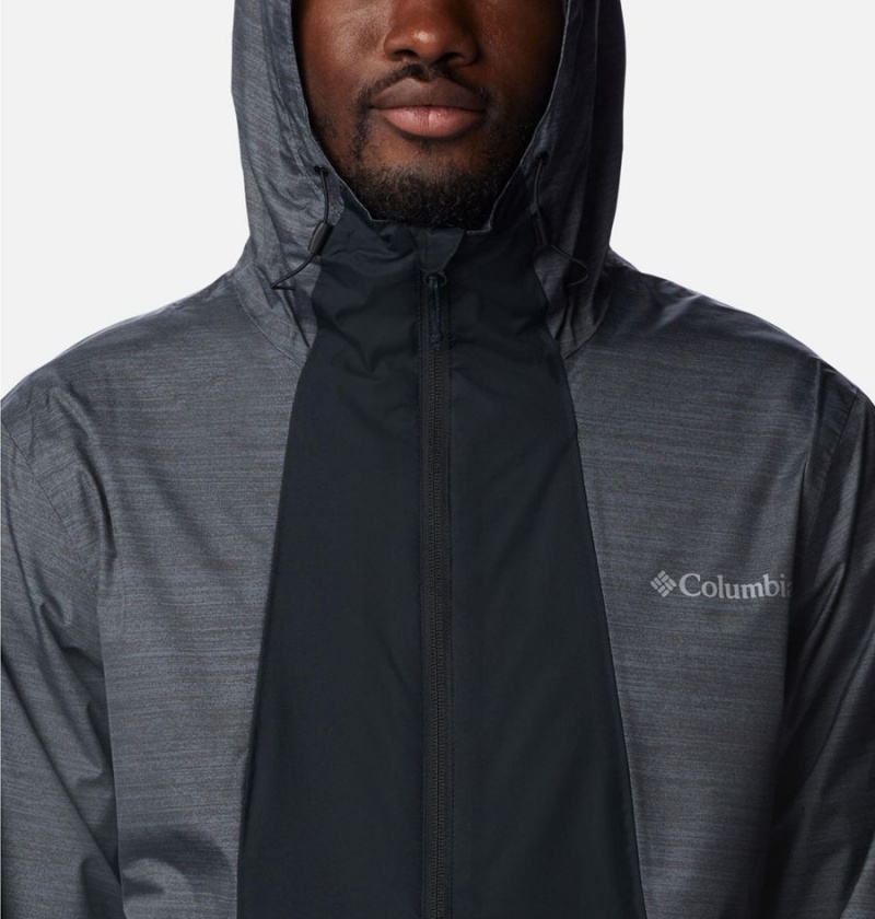 Black Men's Columbia Inner Limits II Rain Jacket | EHYDZ-9437