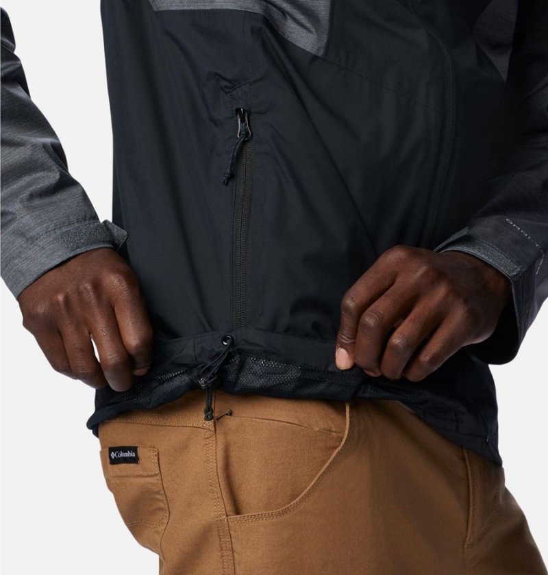 Black Men's Columbia Inner Limits II Rain Jacket | EHYDZ-9437