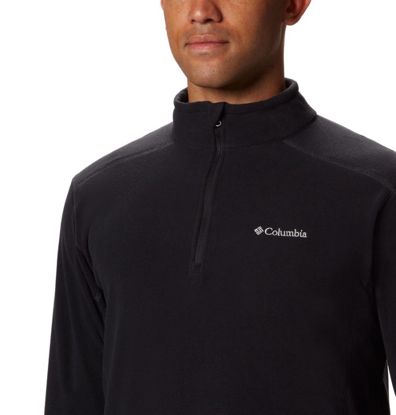 Black Men's Columbia Klamath Range II Half Zip Fleece Pullover | HEMGU-6958