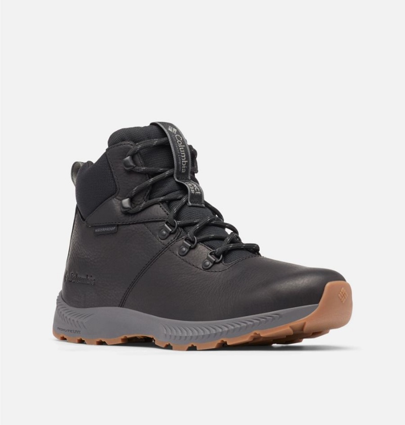 Black Men's Columbia Landroamer Explorer Waterproof Boot Hiking Shoes | JIQRS-9216