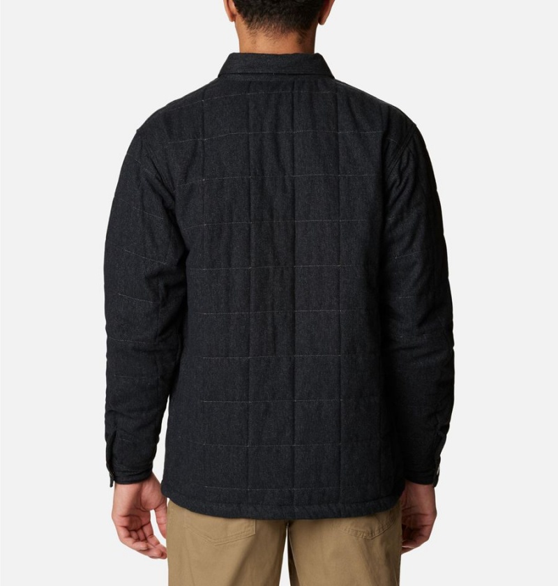 Black Men's Columbia Landroamer Quilted Jacket Shirt | JARSY-3845