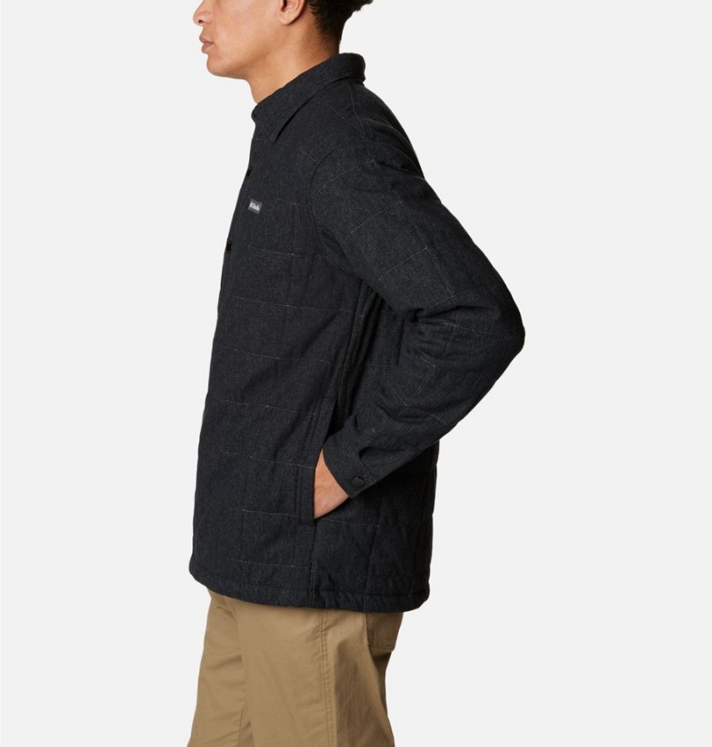 Black Men's Columbia Landroamer Quilted Jacket Shirt | JARSY-3845