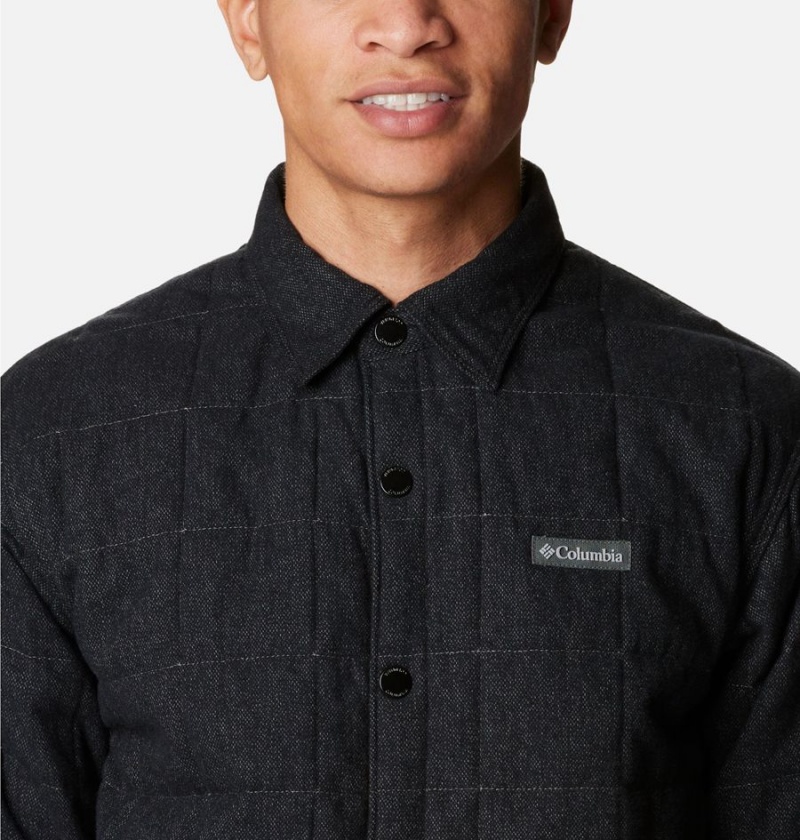 Black Men's Columbia Landroamer Quilted Jacket Shirt | JARSY-3845