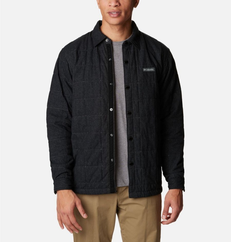 Black Men\'s Columbia Landroamer Quilted Jacket Shirt | JARSY-3845