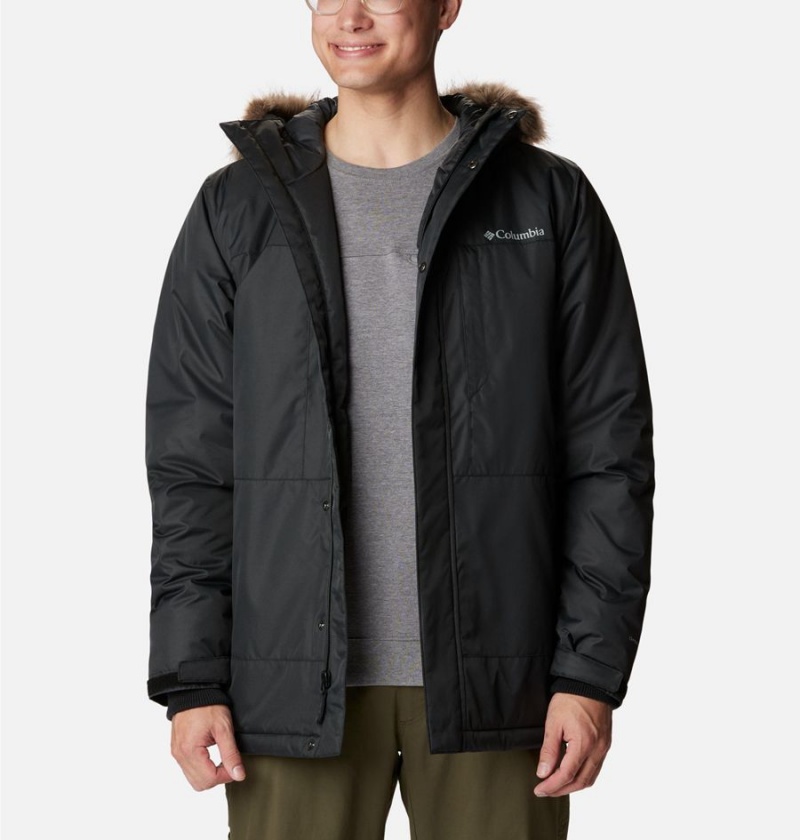 Black Men's Columbia Leif Trail Coats | PKHOW-1594