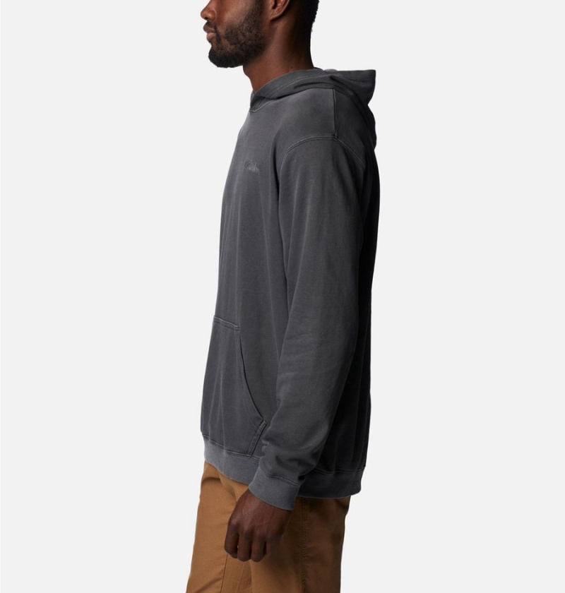 Black Men's Columbia Lodge French Terry Novelty Hoodie | XARIB-0465