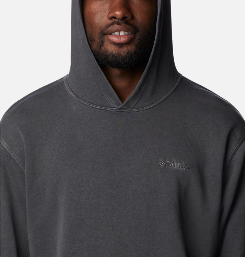 Black Men's Columbia Lodge French Terry Novelty Hoodie | XARIB-0465