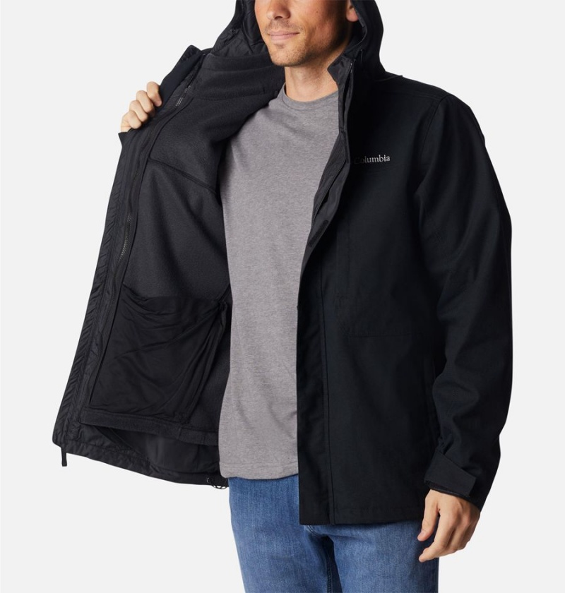 Black Men's Columbia Loma Vista Interchange 3 In 1 Jackets | KZCIT-2763