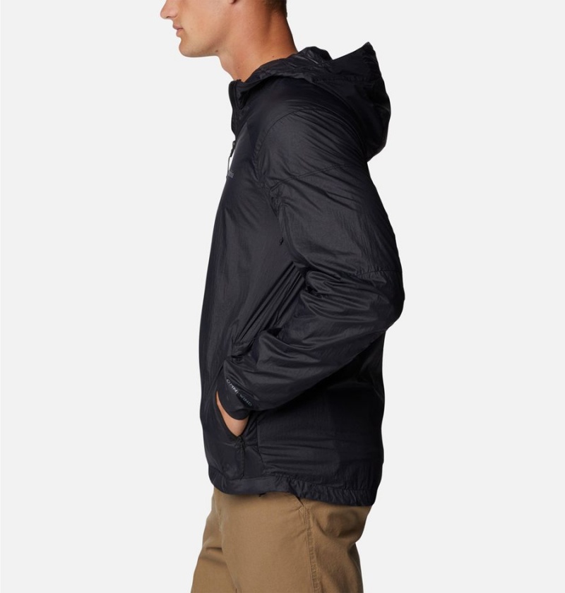 Black Men's Columbia Loop Trail Windbreaker | GLPIU-1735