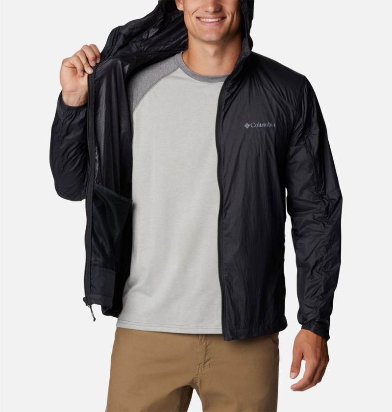 Black Men's Columbia Loop Trail Windbreaker | GLPIU-1735