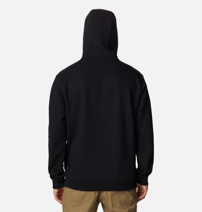 Black Men's Columbia Marble Canyon Heavyweight Fleece Hoodie | JAPTR-1826