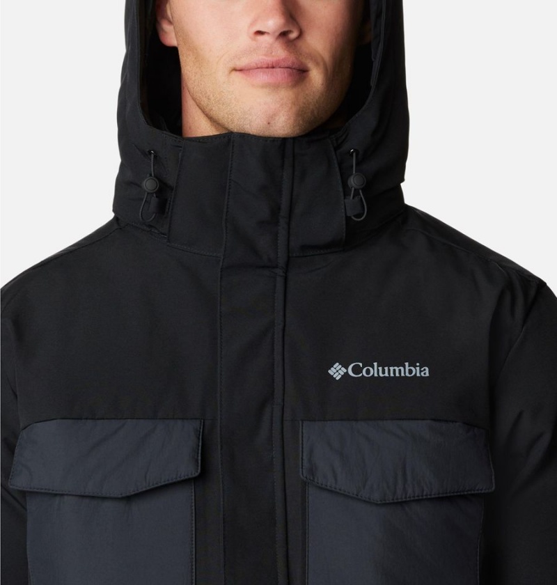 Black Men's Columbia Marquam Peak Fusion Insulated Puffer Jacket | QMZDO-6259