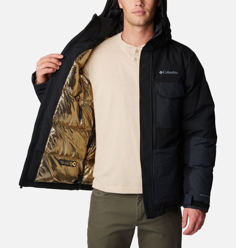 Black Men's Columbia Marquam Peak Fusion Insulated Puffer Jacket | QMZDO-6259