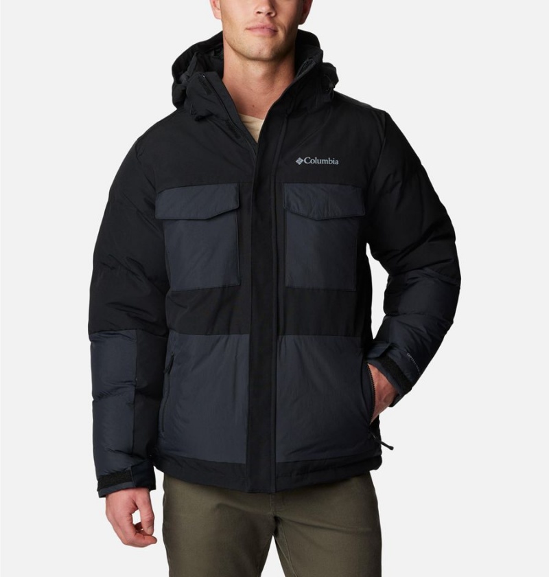 Black Men\'s Columbia Marquam Peak Fusion Insulated Puffer Jacket | QMZDO-6259