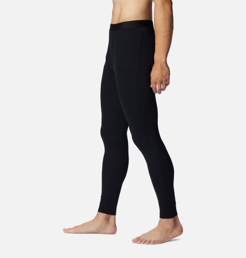 Black Men's Columbia Midweight Baselayer Tights Pants | QBECX-4035