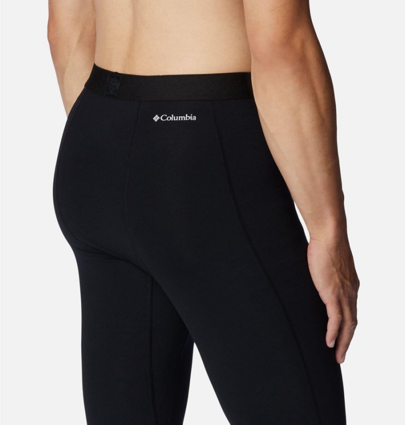 Black Men's Columbia Midweight Baselayer Tights Pants | QBECX-4035