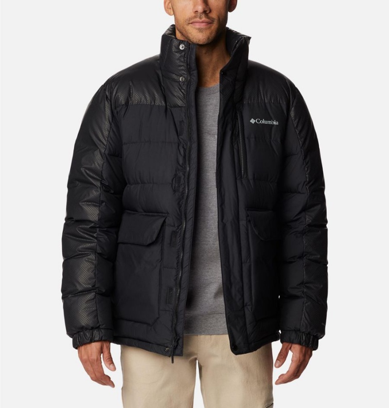 Black Men's Columbia Mineral Ridge Black Dot Insulated Puffer Jacket | HZDNU-1825