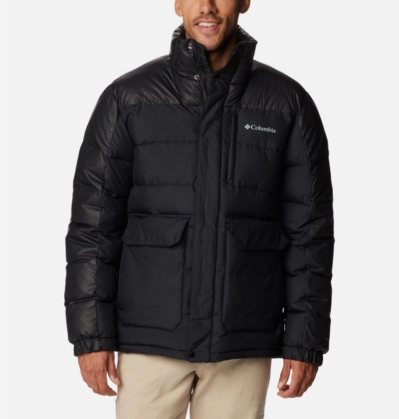 Black Men\'s Columbia Mineral Ridge Black Dot Insulated Puffer Jacket | HZDNU-1825