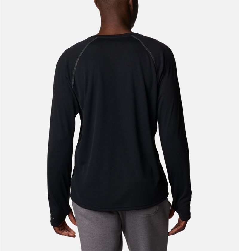 Black Men's Columbia Narrows Pointe Long Sleeve T-Shirt | RYUOG-9826