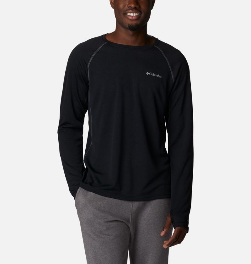 Black Men\'s Columbia Narrows Pointe Long Sleeve T-Shirt | RYUOG-9826