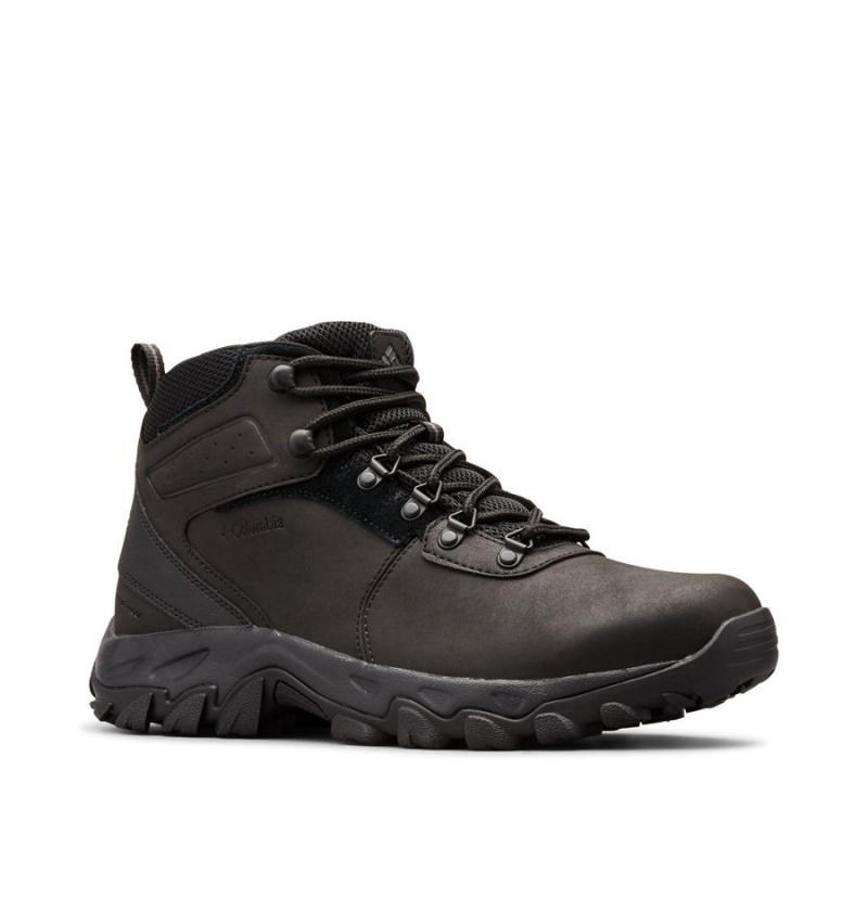 Black Men's Columbia Newton Ridge Plus II Waterproof Boot Hiking Shoes | YUWCE-0975