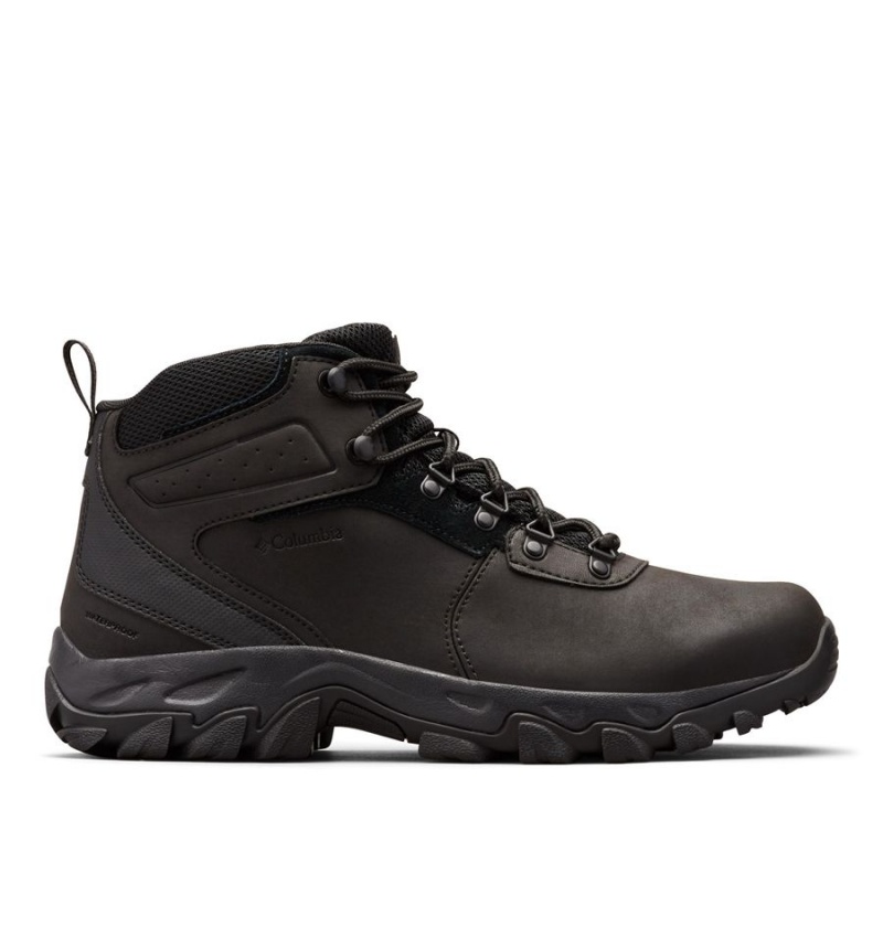 Black Men\'s Columbia Newton Ridge Plus II Waterproof Boot Hiking Shoes | YUWCE-0975