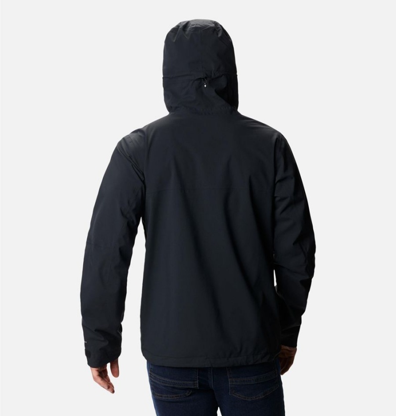 Black Men's Columbia Omni-Tech Ampli-Dry Shell Rain Jacket | RSEGI-6317