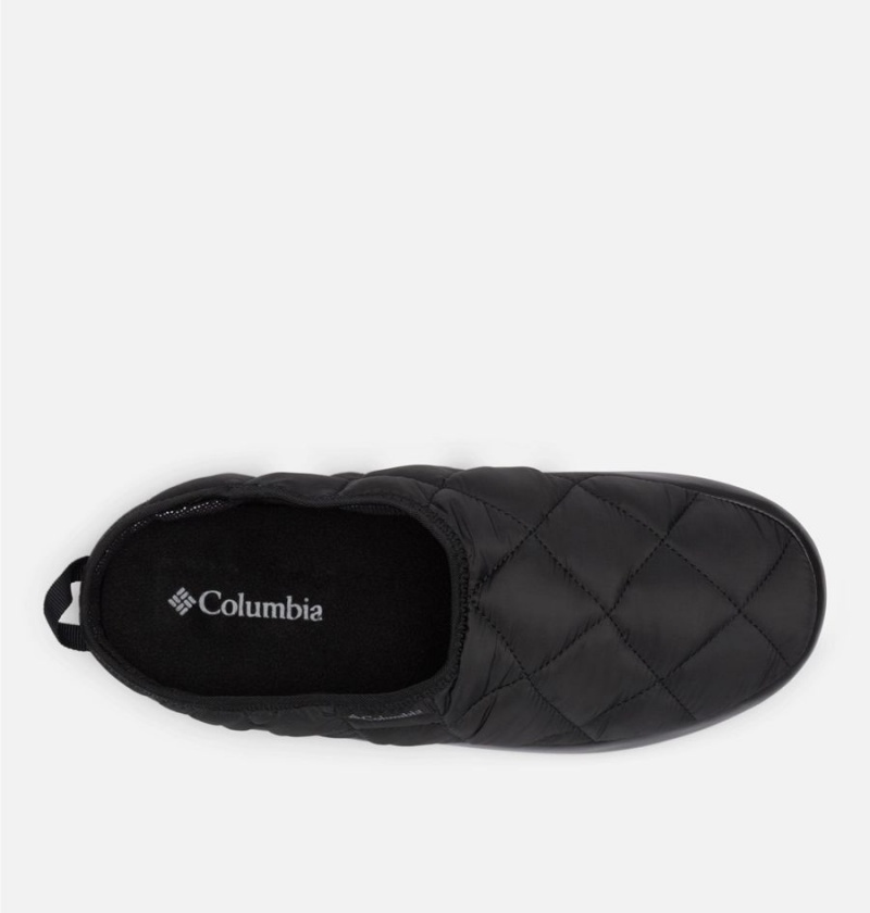 Black Men's Columbia Omni Heat Lazy Bend Camper Slippers | IZWYU-7915