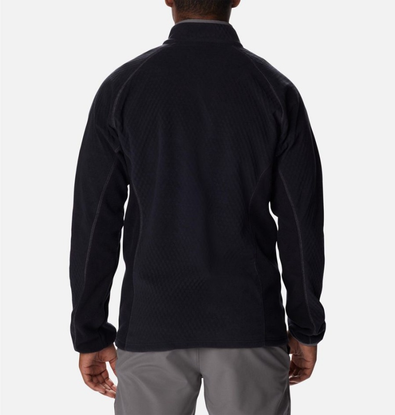 Black Men's Columbia Outdoor Tracks Full Zip Fleece Jacket | YCLEI-4783