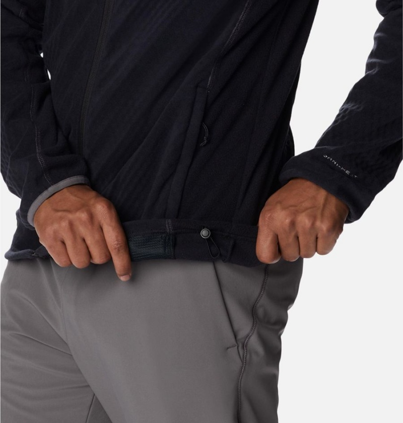 Black Men's Columbia Outdoor Tracks Full Zip Fleece Jacket | YCLEI-4783