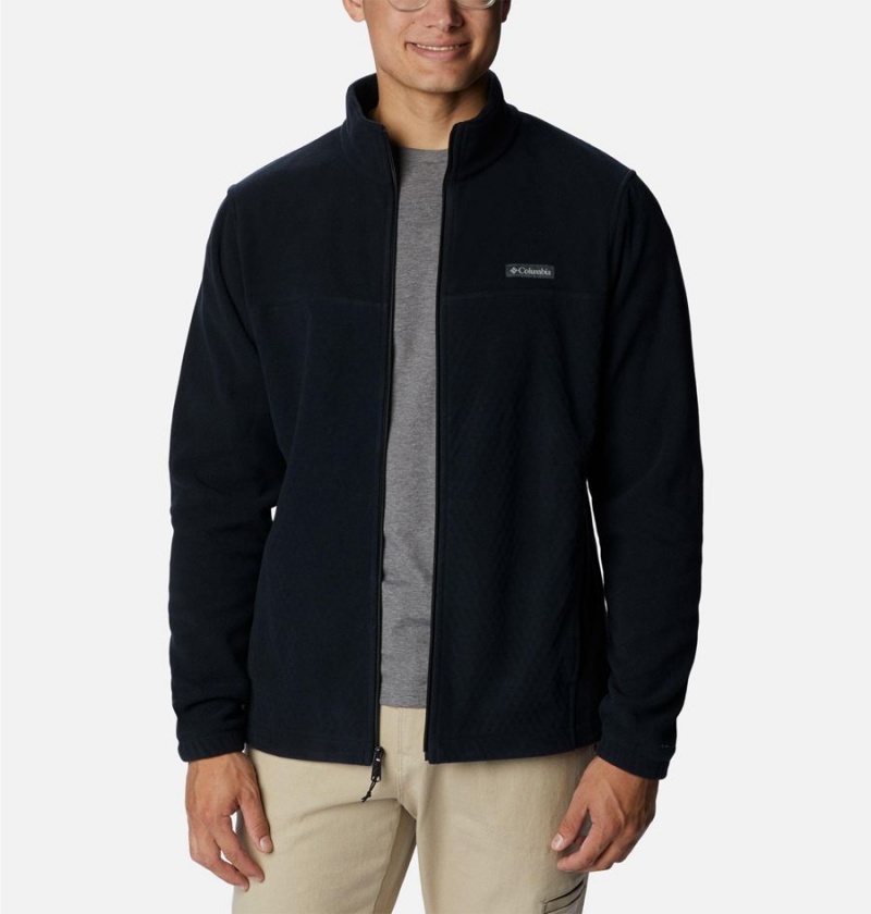 Black Men's Columbia Overlook Trail Full Zip Fleece Jacket | MBONJ-3628