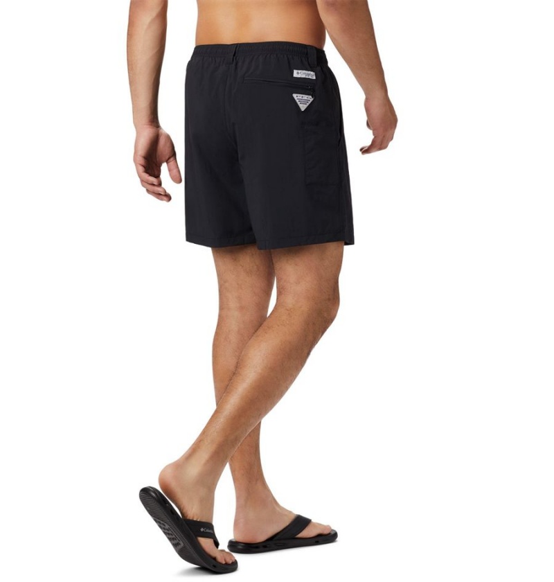 Black Men's Columbia PFG Backcast III Water Shorts | ZEJMF-3084