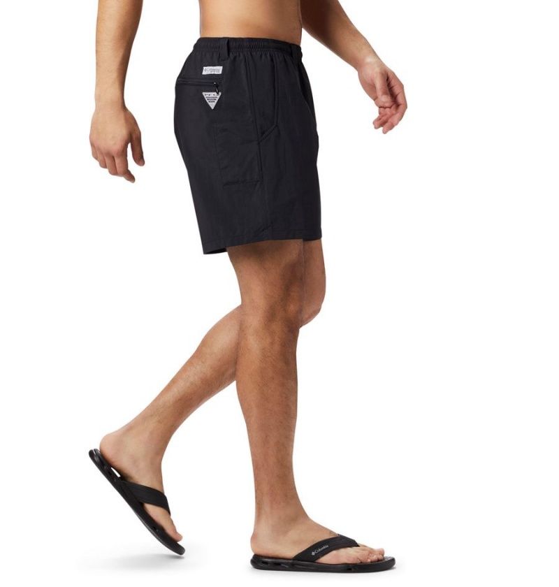 Black Men's Columbia PFG Backcast III Water Shorts | ZEJMF-3084