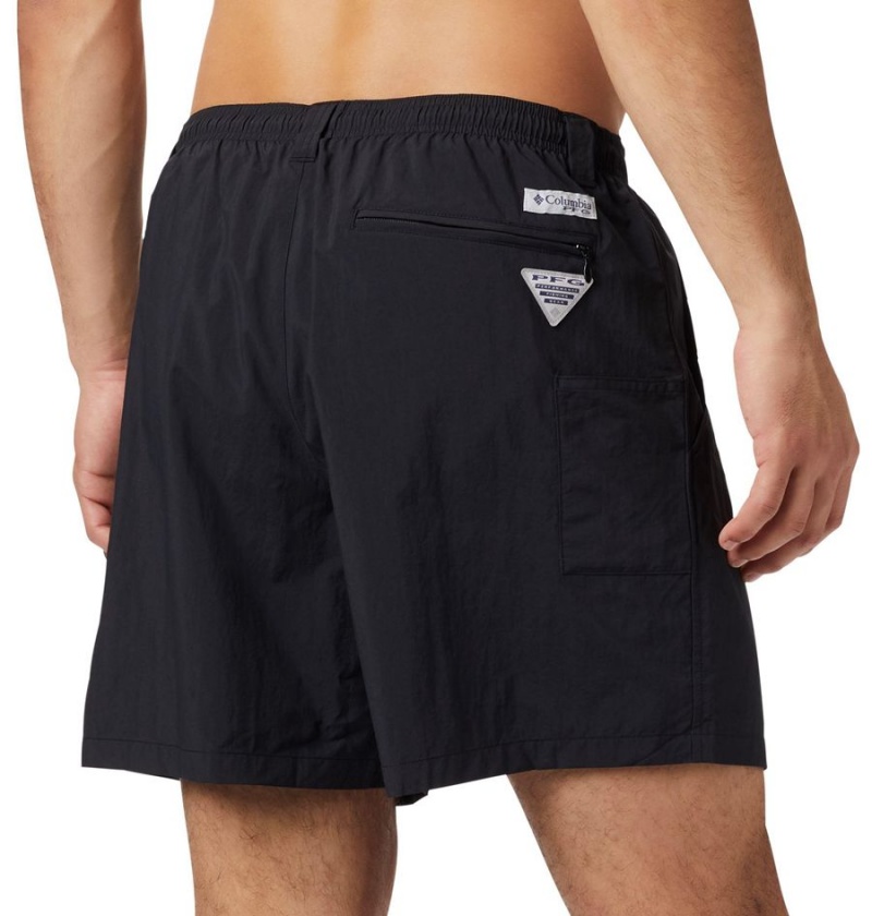 Black Men's Columbia PFG Backcast III Water Shorts | ZEJMF-3084