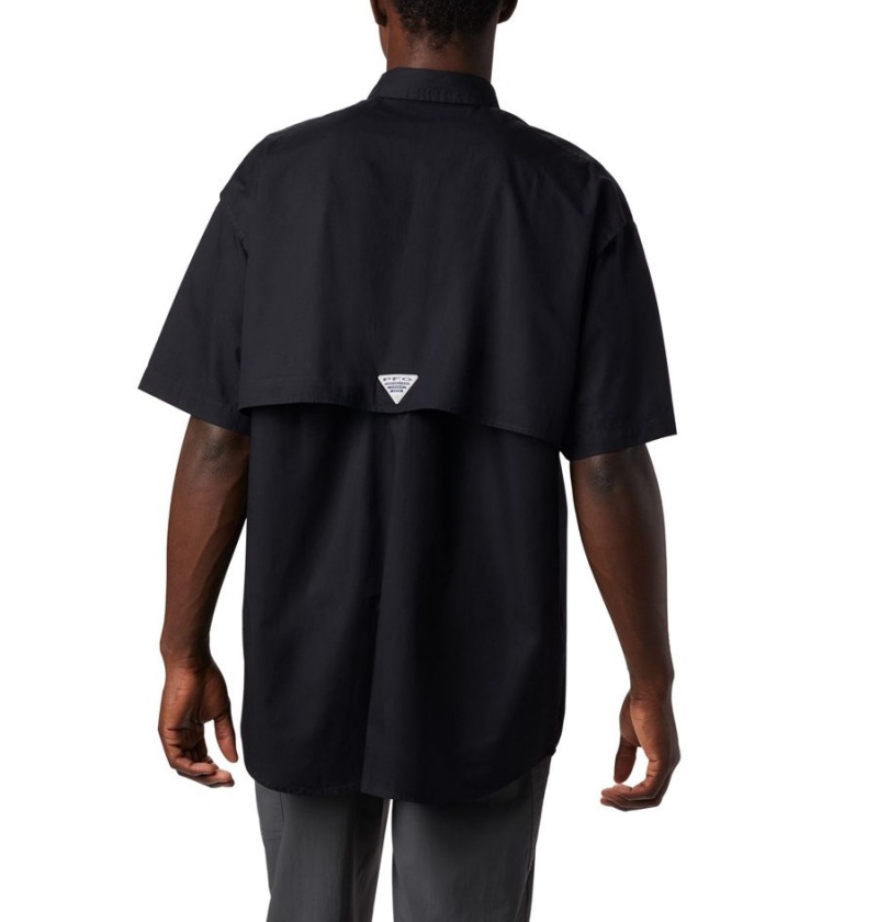 Black Men's Columbia PFG Bonehead Short Sleeve Shirt | BVJQR-7512