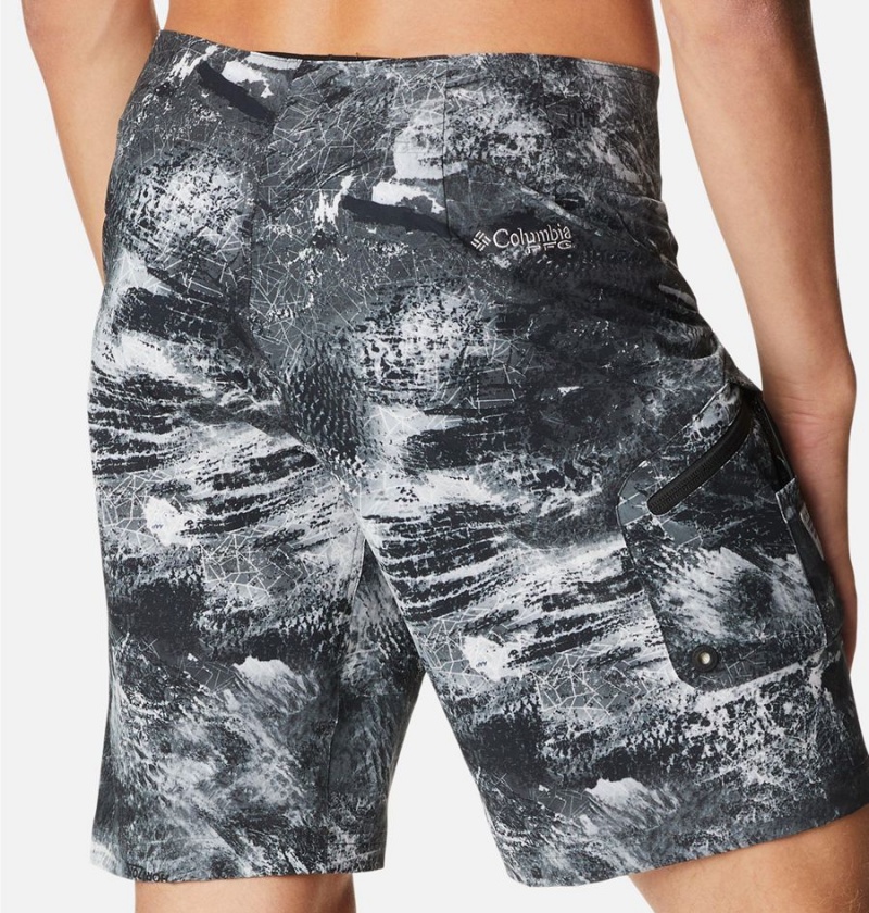 Black Men's Columbia PFG Offshore II Board Shorts | FWMJR-4937