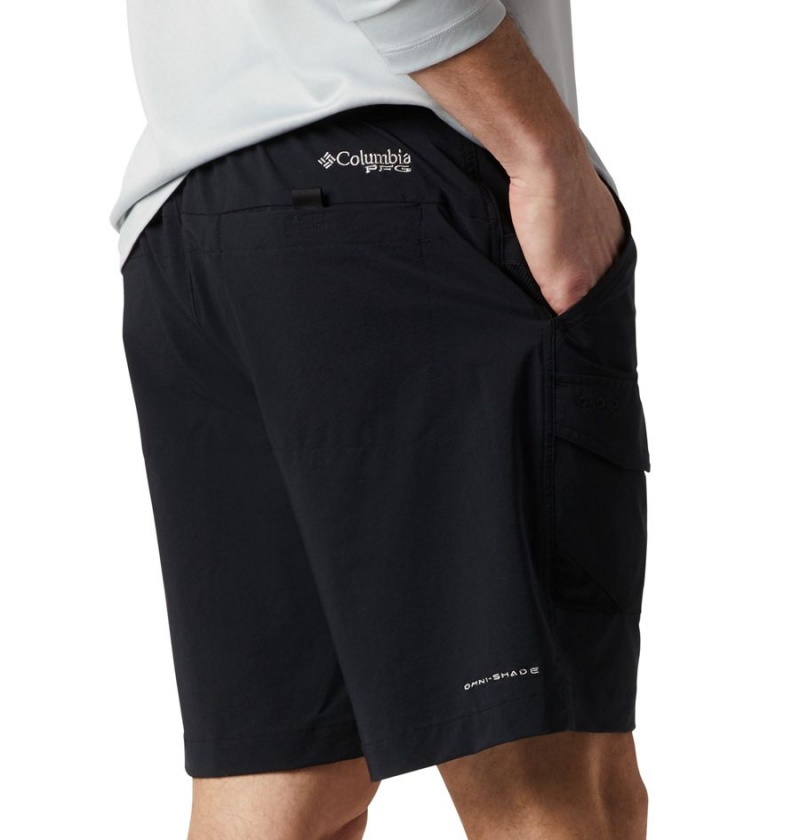 Black Men's Columbia PFG Permit III Shorts | KDHPT-2983